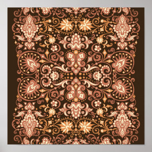 Horizontal abstract background in digital art styl poster