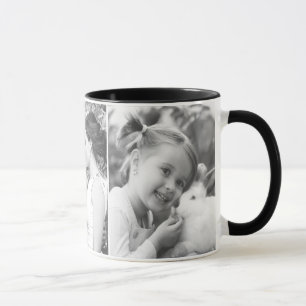 horizontal black and white photo mug