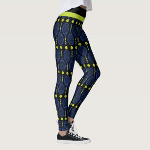 🎾Horizontal blue, green, black tennis🎾 Leggings