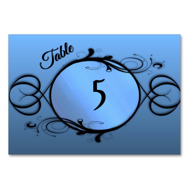 Horizontal Blue Table Numbers (Front)