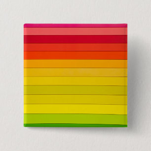 Horizontal Bright Rainbow Stripes 15 Cm Square Badge