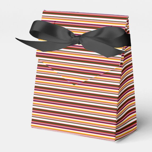 Horizontal Candy Stripes Favour Box (Front Side)