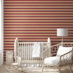 Horizontal Candy Stripes (large scale) Wallpaper