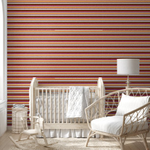Horizontal Candy Stripes (medium scale) Wallpaper
