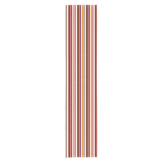 Horizontal Candy Stripes Short Table Runner (Front)