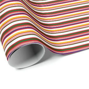 Horizontal Candy Stripes (small scale) Wrapping Paper
