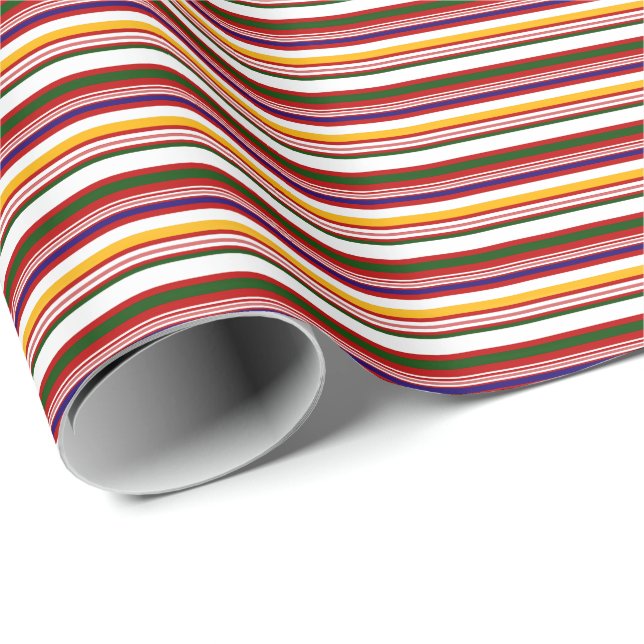 Horizontal Candy Stripes (small scale) Wrapping Paper (Roll Corner)
