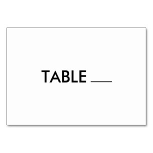 Horizontal  Celebration General Table Number Card