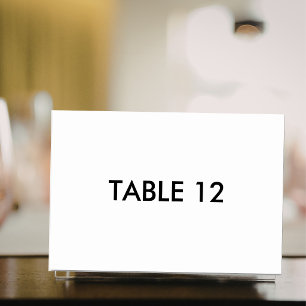 Horizontal Celebration Single Table Number Card