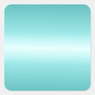 Horizontal Celeste and Teal Gradient Square Sticker
