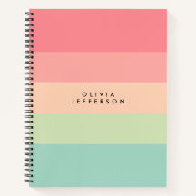 Horizontal Colorblock Stripe Monogram 