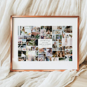 Horizontal Create Your Own 56 Photo Collage Poster