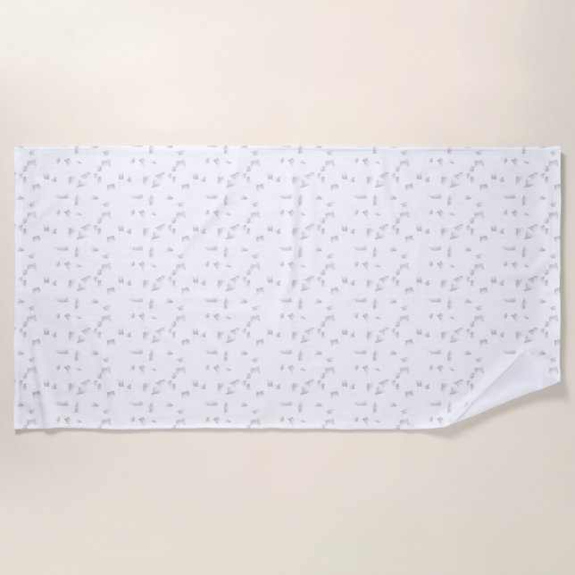 horizontal Design Sixteen Beach Towel (Front)