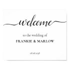Horizontal Elegant Script Wedding Welcome Sign
