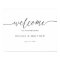 Horizontal Elegant Script Wedding Welcome Sign