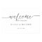 Horizontal Elegant Script Wedding Welcome Sign