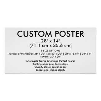 Horizontal Glossy Custom Poster 28" x 14"