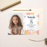 Horizontal I Cats Custom Photo Birthday  Invitation<br><div class="desc">Introducing our Kids Birthday Party Invitation Collection with Flowers Design, a charming array of invitations featuring whimsical floral motifs and vibrant hand-drawn illustrations, complete with custom details such as date, time, name, and child pictures! Each invitation in this collection is lovingly crafted to add a touch of floral elegance to...</div>