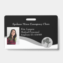 Horizontal ID Lanyard Badge Business Medical