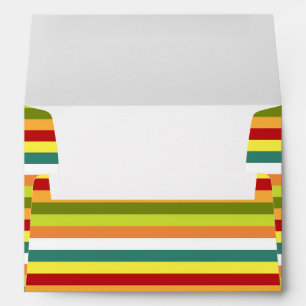 Horizontal Lines Cinco de Mayo Fiesta Party Envelope