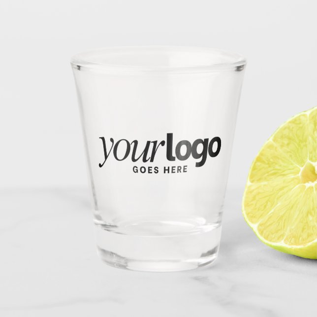 Horizontal Logo Promotional Business Giveaway Shot Glass (Front)