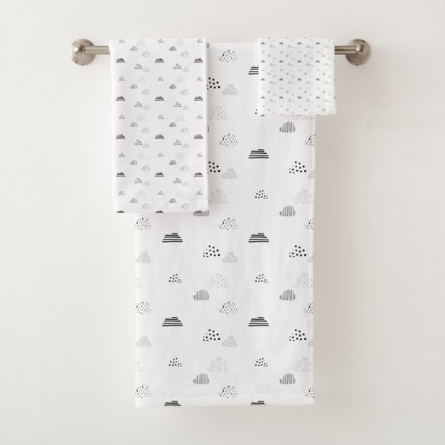 Horizontal, Medium Grey Bath Towel Set (Insitu)
