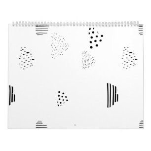 Horizontal, Medium Grey Calendar