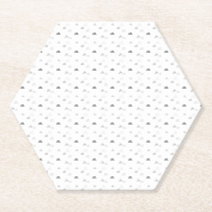 Horizontal, Medium Grey Paper Coaster