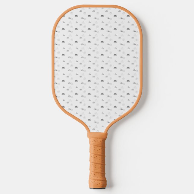 Horizontal, Medium Grey Pickleball Paddle (Front)