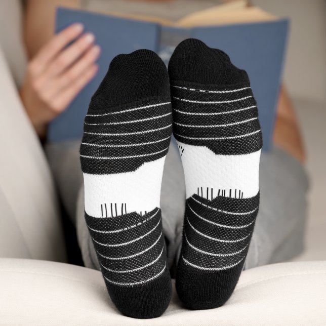 Horizontal, Medium Grey Socks (Bottom)