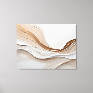 Horizontal Minimalist Abstract Flowing Textures  Canvas Print