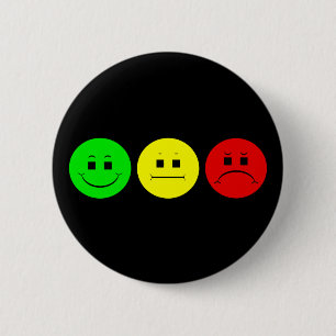 Horizontal Moody Stoplight Lefty Green 6 Cm Round Badge