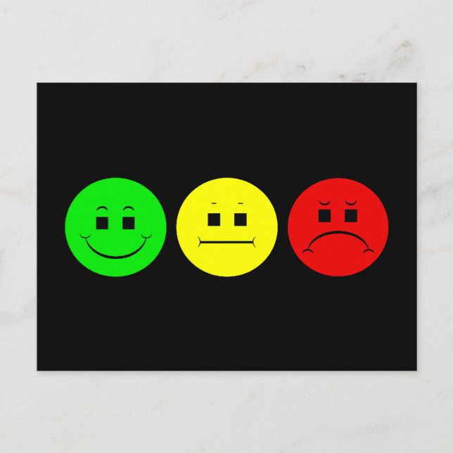 Horizontal Moody Stoplight Lefty Green Postcard (Front)