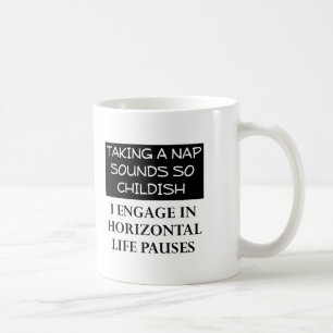 Horizontal Pauses Funny Mug