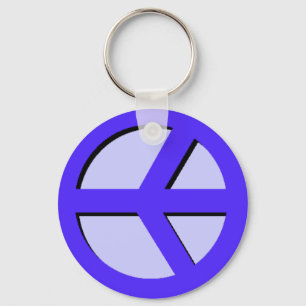 Horizontal Peace (Blue) Keychain
