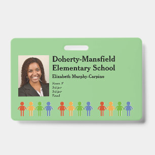 Horizontal Photo ID School Security Badge