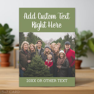 Horizontal Photo  with Script Text and Year Card