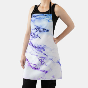Horizontal Purples and Blue Marble Look Apron