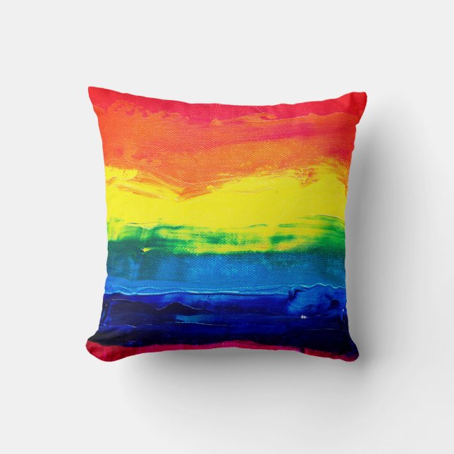 Horizontal Rainbow  Cushion (Front)