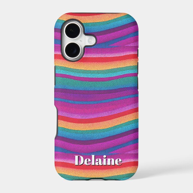 Horizontal Rainbow Stripes (Back)