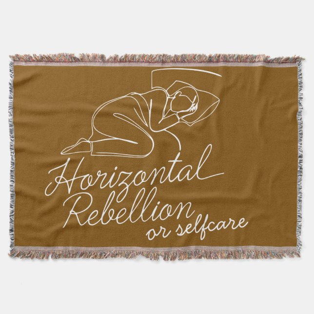 Horizontal Rebellion  Throw Blanket (Front)