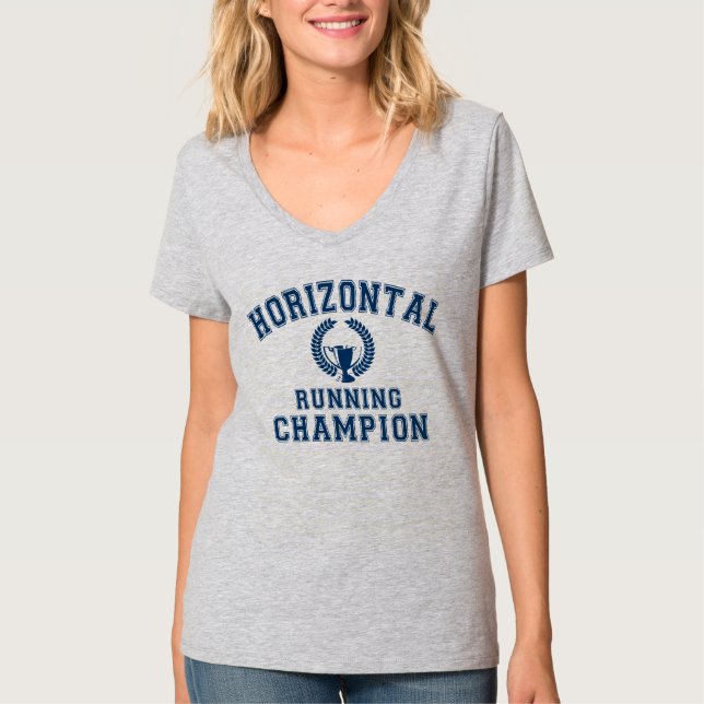 horizontal running champion T-Shirt (Front)