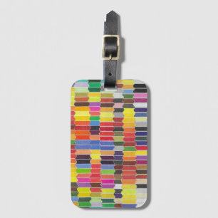 Horizontal Scalloped Swatches Collage Luggage Tag
