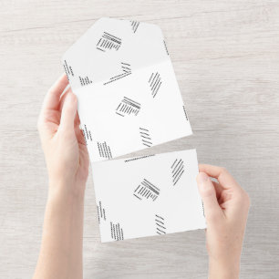 Horizontal, Silver Chalice All In One Invitation
