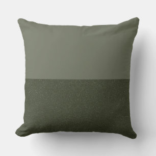 Horizontal Split Moss Green Throw Pillow - Custom