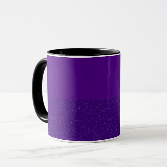 Horizontal Split Purple Ceramic Mug – Customisable (Front Left)