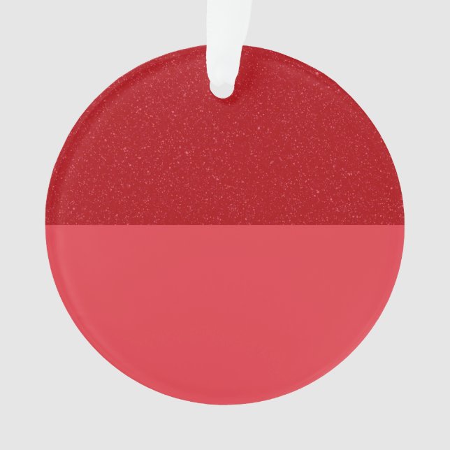 Horizontal Split Red Acrylic Ornament – Customise (Front)