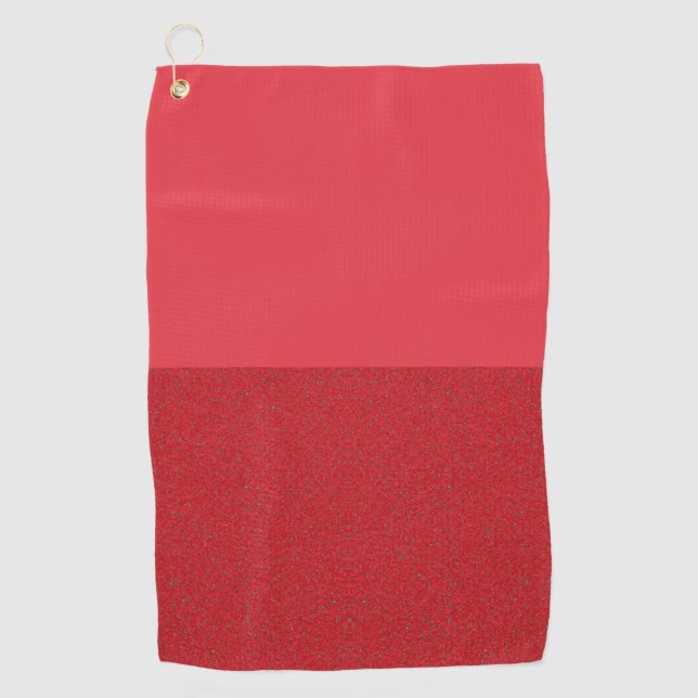 Horizontal Split Tomato Red Golf Towel – Customise (Front)