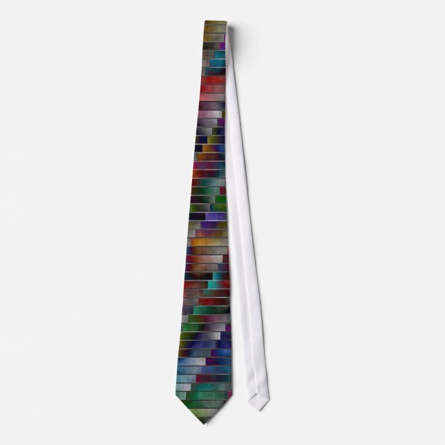 Horizontal striped colourful tie (Front)