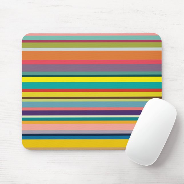 Horizontal Stripes Mouse Mat (With Mouse)